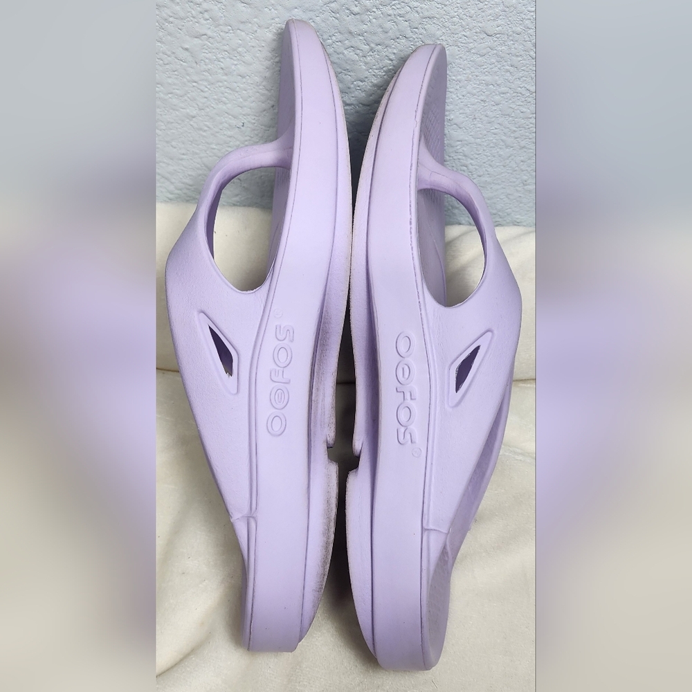 Oofos Women's Light Purple Sandals View 3
